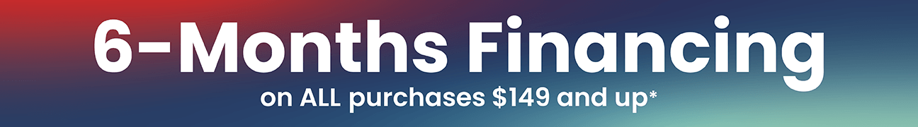 6 months promotional financing on all purchases $149 and up with Sun Auto Network